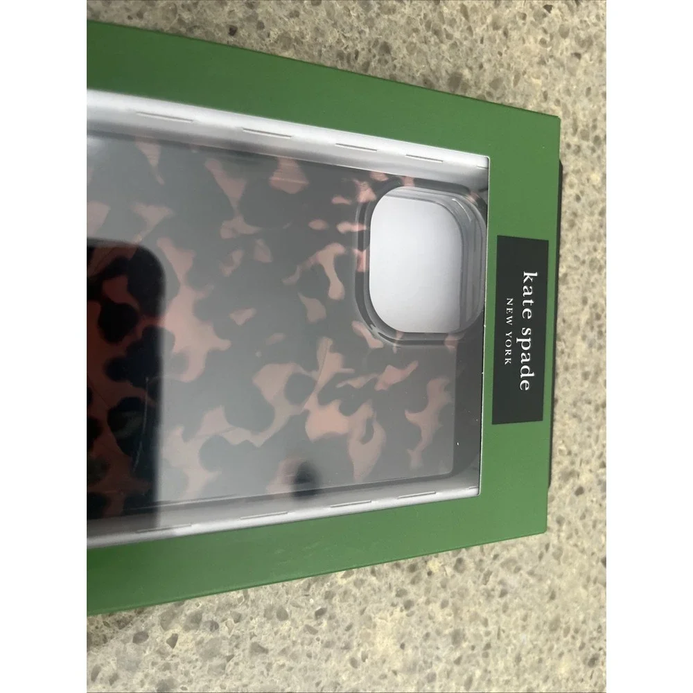 Kate Spade iPhone 17e, 16e, 15, 14, 13 Protective Case MagSafe Brown Black NIB